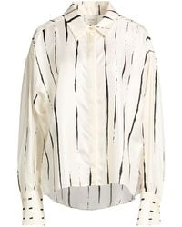 Alysi - Cream Shirt Silk - Lyst