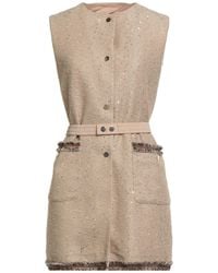 Violanti - Overcoat & Trench Coat Linen, Cotton, Polyester, Polyamide - Lyst