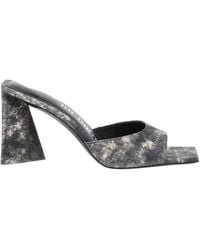 The Attico - Charcoal Sandals Textile Fibers - Lyst