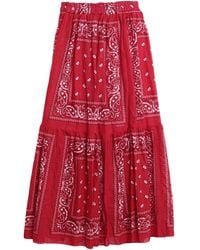Mia Bag Long Skirt - Red