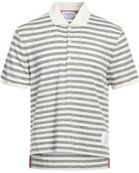 Thom Browne - Polo Shirt Linen, Elastane, Cotton - Lyst