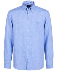 Paul & Shark - Azure Shirt Linen - Lyst