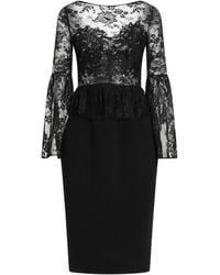 Rhea Costa - Midi Dress Silk, Viscose - Lyst