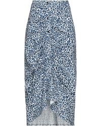 WEILI ZHENG - Blue Cotton Skirt - Lyst