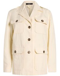 Weekend by Maxmara - Cream Jacket Cotton, Linen - Lyst