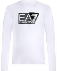 EA7 - T-Shirt Cotton, Elastane - Lyst