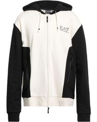 EA7 - Cream Sweatshirt Cotton, Polyester - Lyst