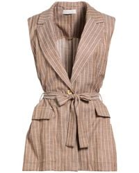 PREVIÚ - Khaki Blazer Polyester, Viscose, Lyocell - Lyst