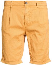 Mason's - Mustard Shorts & Bermuda Shorts Linen, Cotton, Elastane - Lyst