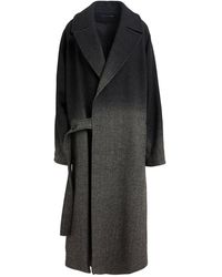Y's Yohji Yamamoto - Coat Wool, Polyester, Nylon, Acrylic - Lyst