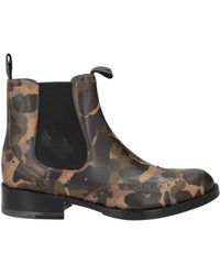 Testoni - Military Ankle Boots Leather - Lyst