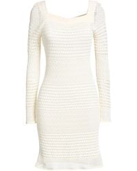 Tom Ford - Cream Mini Dress Viscose, Polyester, Polyamide - Lyst