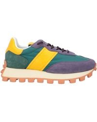 Tod's - Dark Sneakers Leather, Textile Fibers - Lyst
