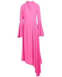 MSGM - Fuchsia Maxi Dress Polyester - Lyst