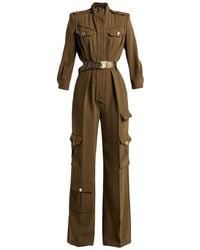 Elisabetta Franchi - Military Jumpsuit Polyester - Lyst