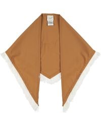 Alysi - Crème -- Camel Scarf Virgin Wool, Elastane - Lyst
