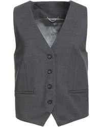 PT Torino - Charcoal Tailored Vest Virgin Wool, Elastane - Lyst