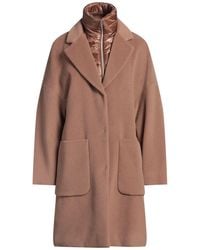Herno - Camel Coat Alpaca Wool, Wool, Polyamide - Lyst