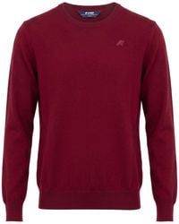 K-Way - Burgundy Sweater Virgin Wool - Lyst