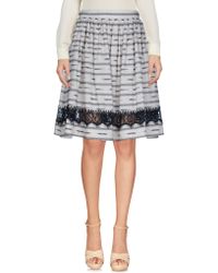 Alice + Olivia Knee Length Skirt - Gray