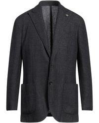 Lardini - Midnight Blazer Silk, Linen, Wool - Lyst
