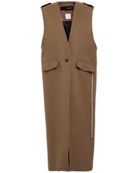 Isabel Benenato - Khaki Coat Virgin Wool, Polyamide - Lyst