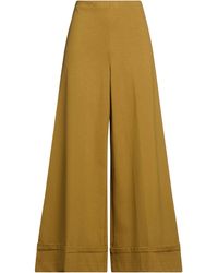 MEIMEIJ - Khaki Pants Viscose, Polyamide, Elastane - Lyst