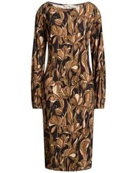 Maliparmi - Military Midi Dress Viscose, Elastane - Lyst