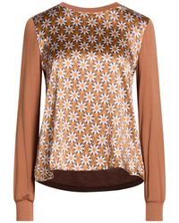 Niu - Camel Top Silk, Elastane - Lyst