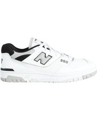 New Balance - Bb550 Logo-embossed Leather Low-top Trainers - Lyst