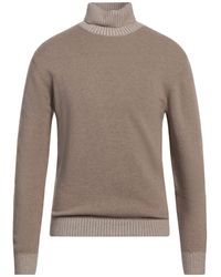 Berna - Taupe Turtleneck Wool, Viscose, Polyamide, Cashmere - Lyst