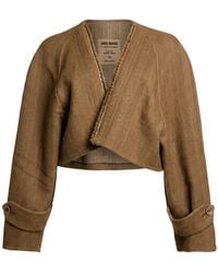 Uma Wang - Khaki Jacket Virgin Wool, Alpaca Wool, Wool, Polyamide, Cotton - Lyst