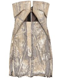 Rick Owens - Mini Dress Cotton, Elastomultiester, Rubber - Lyst