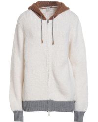 Eleventy - Ivory Cardigan Cashmere, Alpaca Wool, Silk - Lyst