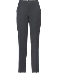 Pantalon Coton PT Torino en coloris Noir Femme Vêtements Pantalons décontractés élégants et chinos Pantalons coupe droite 