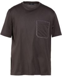Herno - Charcoal T-Shirt Cotton, Polyester - Lyst
