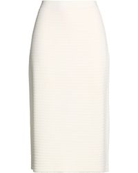 Fabiana Filippi - Ivory Midi Skirt Virgin Wool - Lyst