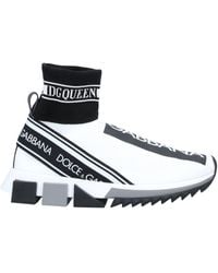 Dolce & Gabbana - Sorrento High-top Sneakers In Stretch Mesh With Logo - Lyst