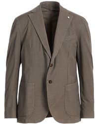 L.B.M. 1911 - Khaki Blazer Cotton, Elastane - Lyst