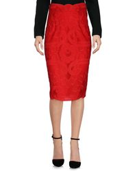 Blumarine Gonna ginocchio - Rosso