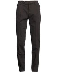 Paoloni - Dark Pants Cotton, Elastane - Lyst