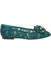 Dolce & Gabbana - Vally Taormina Lace Ballerina Shoes - Lyst
