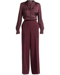 Twinset - Burgundy Jumpsuit Polyester, Viscose, Elastane - Lyst