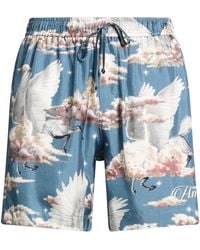 Amiri - Slate Shorts & Bermuda Shorts Silk - Lyst
