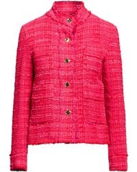 Pinko - Fuchsia Jacket Cotton, Polyester, Acrylic, Wool, Viscose - Lyst