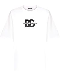 Dolce & Gabbana - T-shirt en coton a logo - Lyst