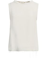 BITE STUDIOS - Sleeveless Crewneck Crepe Top - Lyst