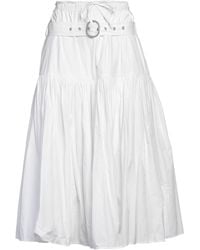 Jil Sander - Midi Skirt Cotton - Lyst