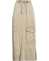 Crossley - Khaki Maxi Skirt Cotton, Elastane - Lyst