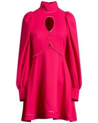 SIMONA CORSELLINI - Fuchsia Mini Dress Polyester - Lyst